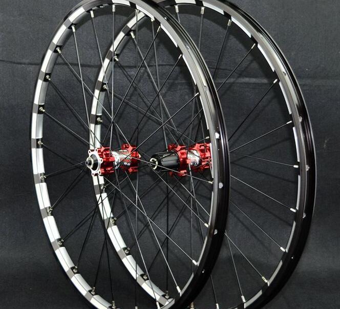 MEROCA MTB Mountain Bike Quick Release 24Hole Milling trilateral CNC bearing hub ultra light wheel wheelset Rim