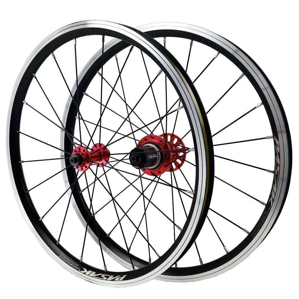 MEROCA Folding Bicycle Wheelset 20 Inch 406 V Brake 20 * 1-3/8 451 74x130MM 12Speed 3Claws Wheels Rims