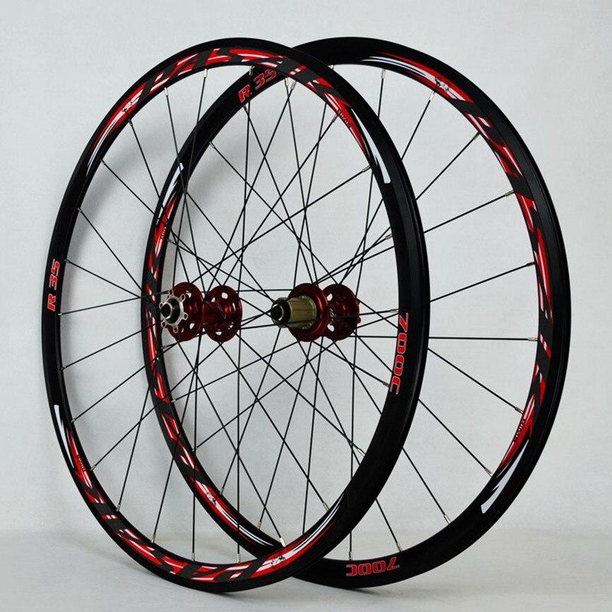 MEROCA R35 700C Road Bike Wheelset 29inch Disc Brake Cross Country Bicycle Wheel Set 30MM Rim Round Spoke