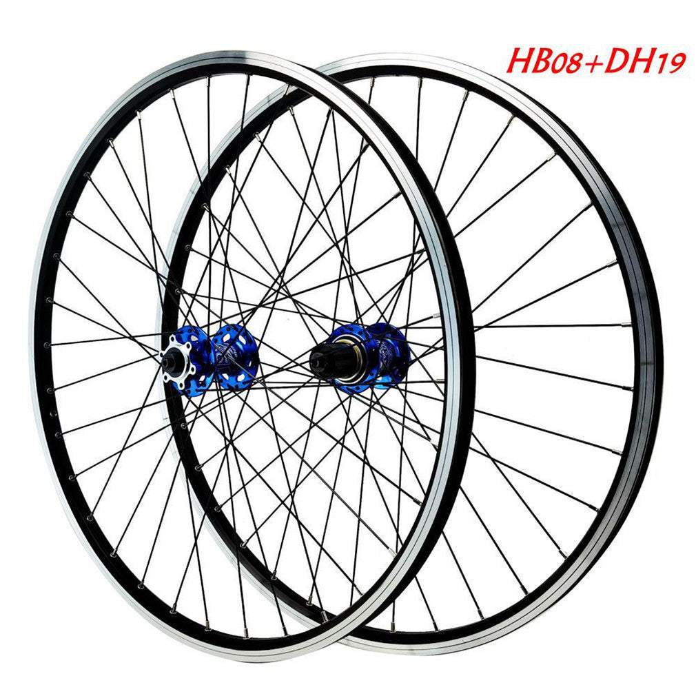 MEROCA Mountain Bicycle Wheel Set 26 27.5 29 Inch Disc V Brake Front 2 Rear 4 Bearings 12 Speed Quick Release Wheels