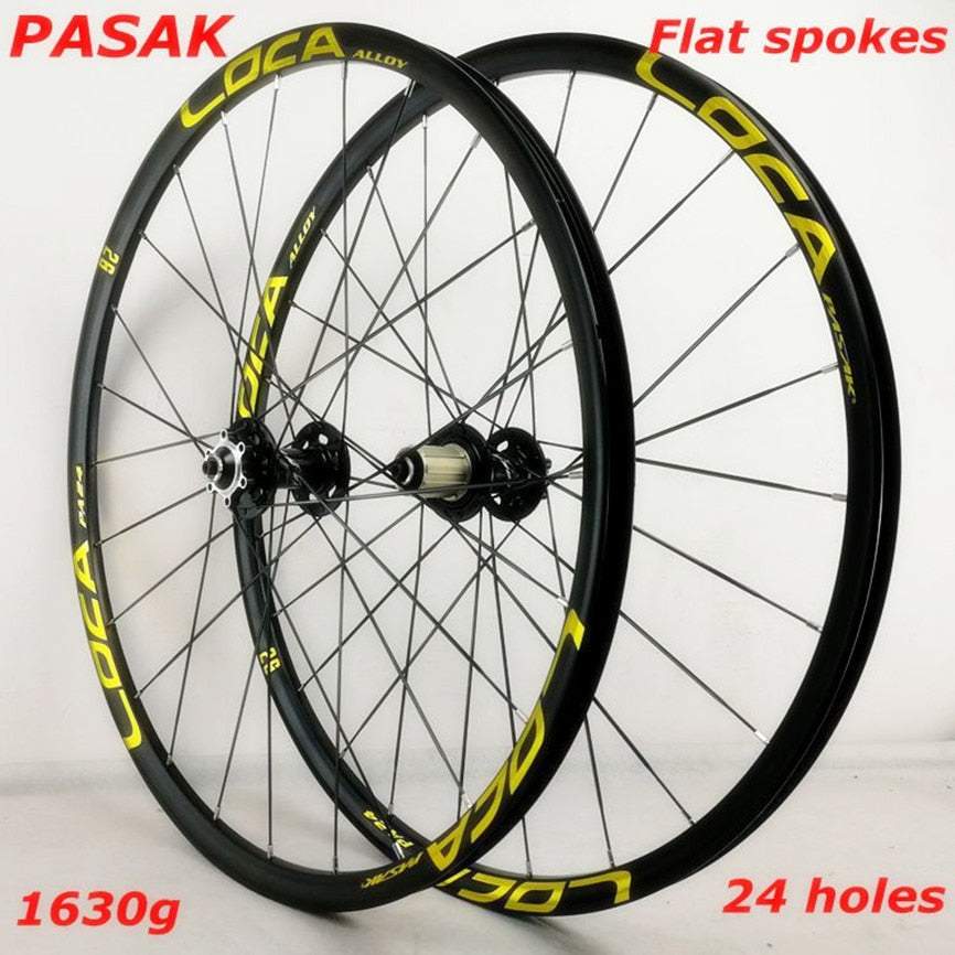 MEROCA Mountain Bike Wheels 26 27.5inch Disc Brake Rim Flat Spoke 24H 6Claws Sealed Bearing Wheelset 11 12Speed QR 100/135MM
