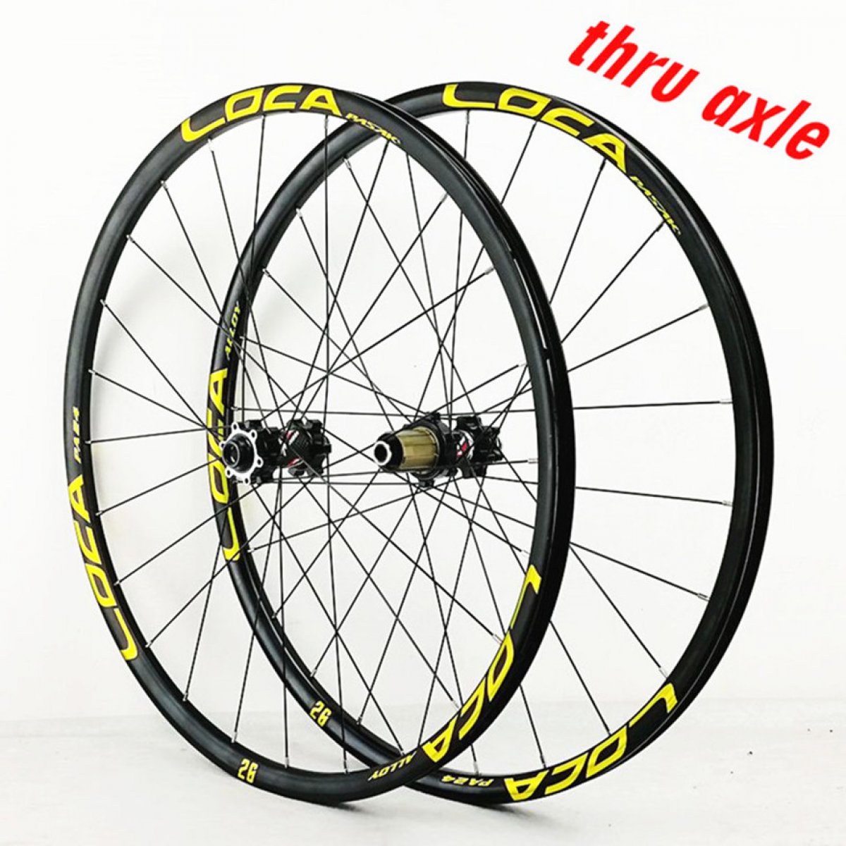 MEROCA 26 27.5 29Inch Thru-axis Wheelset MTB Mountain Bicycle 6 Claw 12Speed Straight Pull Spokes Wheels Rims