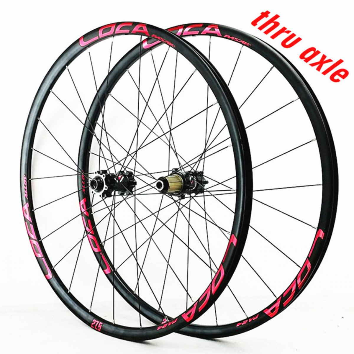 MEROCA 26 27.5 29Inch Thru-axis Wheelset MTB Mountain Bicycle 6 Claw 12Speed Straight Pull Spokes Wheels Rims