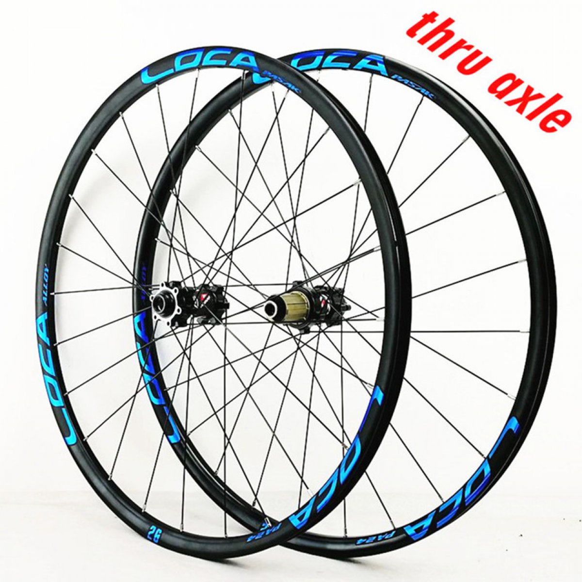 MEROCA 26 27.5 29Inch Thru-axis Wheelset MTB Mountain Bicycle 6 Claw 12Speed Straight Pull Spokes Wheels Rims