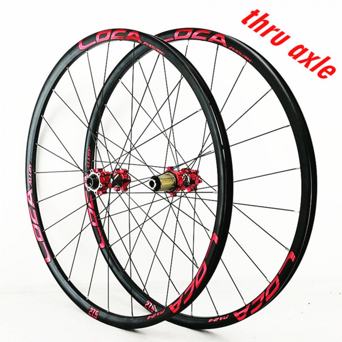 MEROCA 26 27.5 29Inch Thru-axis Wheelset MTB Mountain Bicycle 6 Claw 12Speed Straight Pull Spokes Wheels Rims