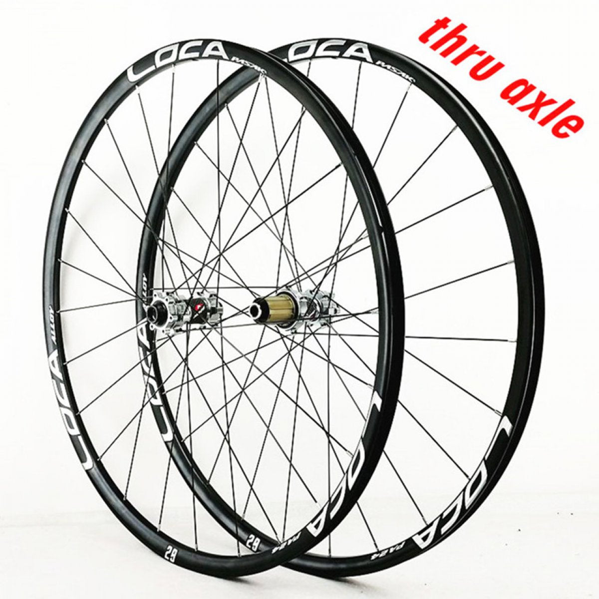 MEROCA 26 27.5 29Inch Thru-axis Wheelset MTB Mountain Bicycle 6 Claw 12Speed Straight Pull Spokes Wheels Rims