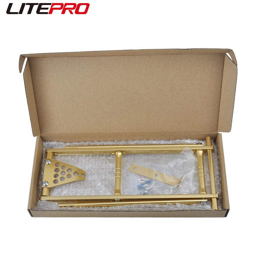 Litepro For Brompton Bicycle Foldable Rear Rack Portable Luggage Shelf Aluminum Alloy Tail Shelf Holder