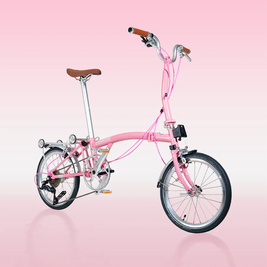 CRANSTON  R9 Max Triple Fold Double C Brake 53T Crankset 16 Inch Wheel 9-speed Foldable Bicycle Cr-Mo Frame Mini Folding Bike