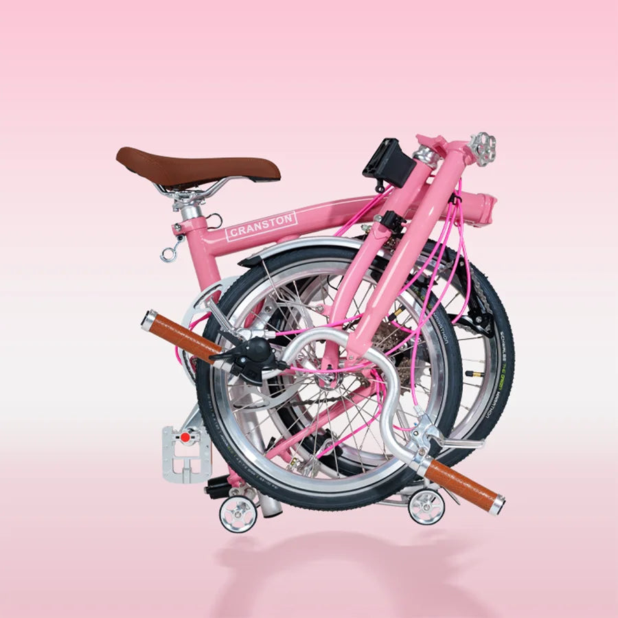 CRANSTON  R9 Max Triple Fold Double C Brake 53T Crankset 16 Inch Wheel 9-speed Foldable Bicycle Cr-Mo Frame Mini Folding Bike