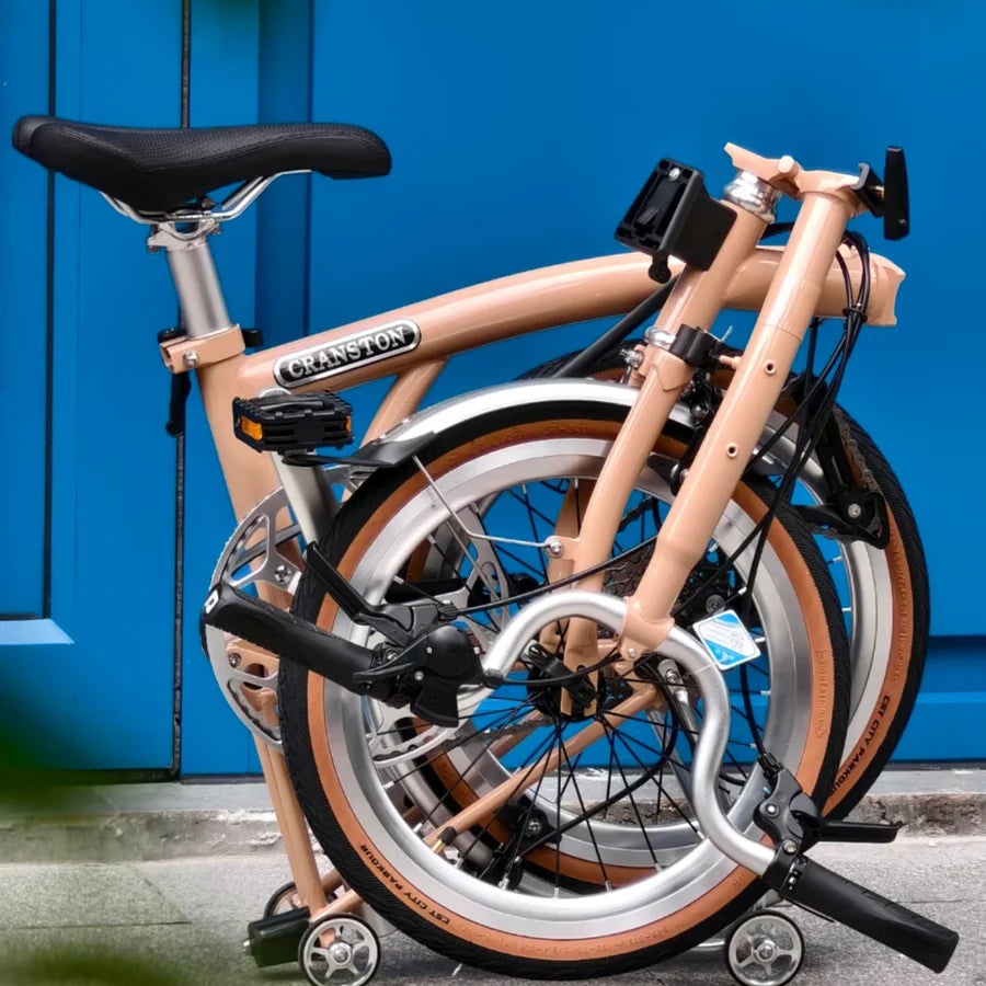CRANSTON 16 Inch Bicycle 9-speed Folding Bike Aluminum Alloy Frame Double V Brake Portable Mini Folding City Bike