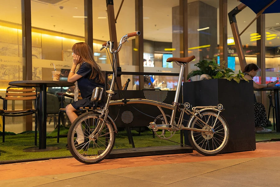 CRANSTON 16inch folding Bike 9speed High Quality Carbo Steel Tri-fold Frame Light Weight M bar Mini Foldable Bicycle