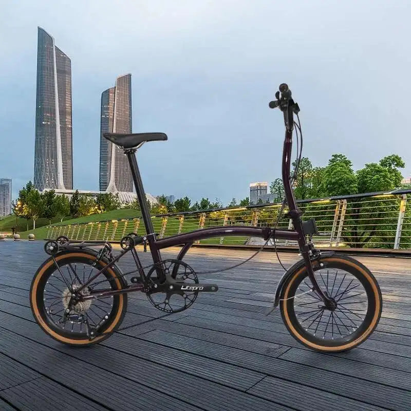 2025 Hot Selling Cranston 20 Inch 9 Speed Folding Bike CRMO Tri Fold Frame Dual V-Brake Portable 406 Wheel Foldable City Bicycle