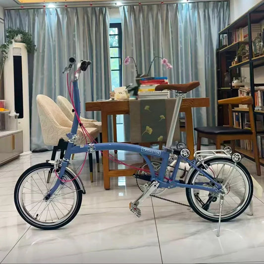 CRANSTON Lightweight Folding Bicycle 16 inch 9speed Aluminum Bicycle Small Wheel Bicycle Convenient to Carry for City Travel