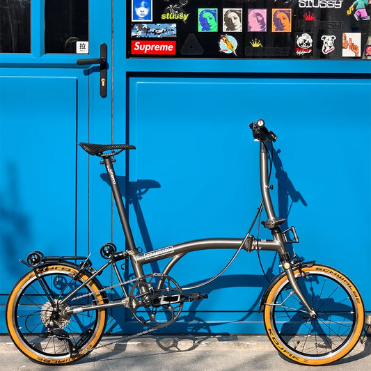 CRANSTON S9 Foldable Bike 16 Inch Aluminum Alloy Cycling Ultra Light Mini Bicycle Adult Office Worker German Shiwen Tires