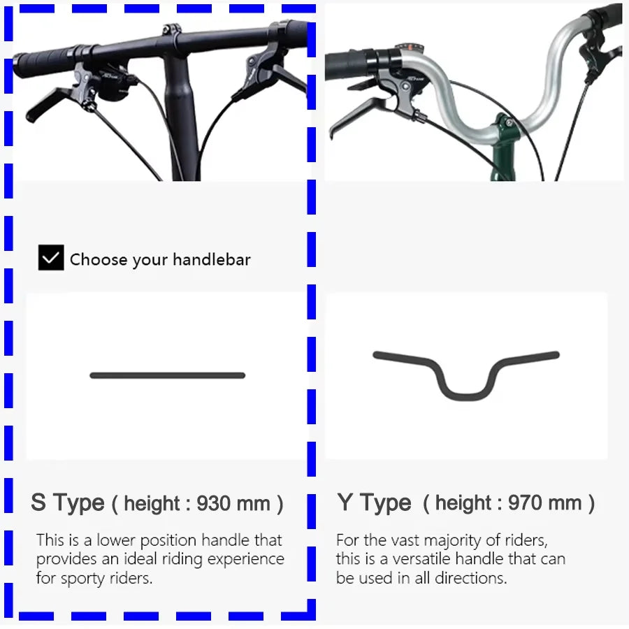 S9 16inch 9 Speed Tri-fold Folding Bike Aluminum Alloy Frame Disc Brake Lightweight Portable Adult Folding Bicycle