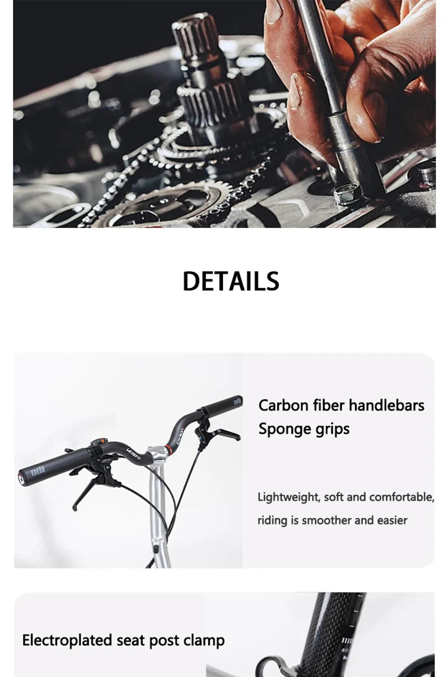 S9 16inch 9 Speed Tri-fold Folding Bike Aluminum Alloy Frame Disc Brake Lightweight Portable Adult Folding Bicycle
