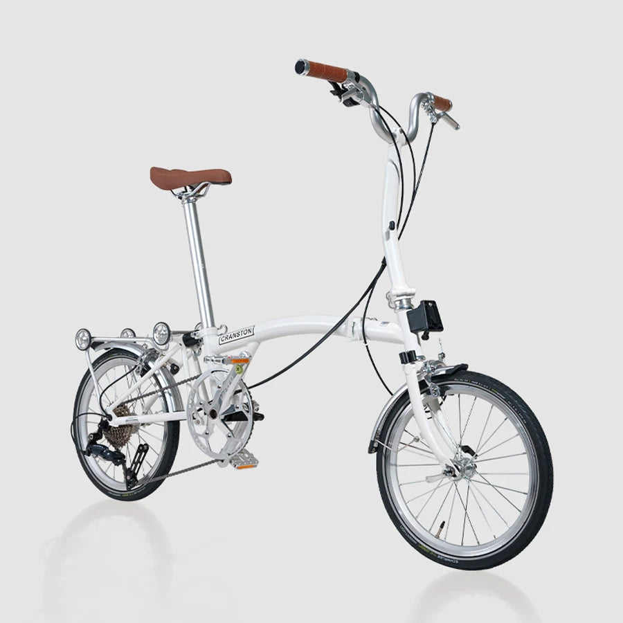 Cranston 16 Inch 9 Speed Dual C-Brake Folding Bike Portable Chromoly Steel Tri Fold Frame 16 Inch Rim Foldable City Bike