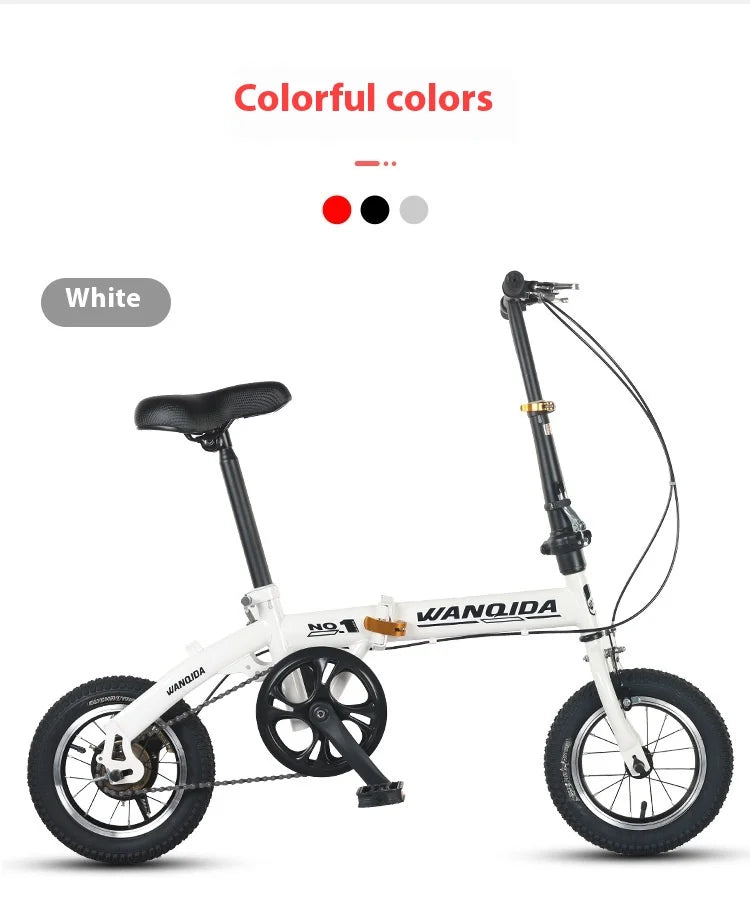 12 Small Bike cycling City Mini Folding Bicycle For Male And Female Students Portable Ultra Light Transmission Disc Brakes