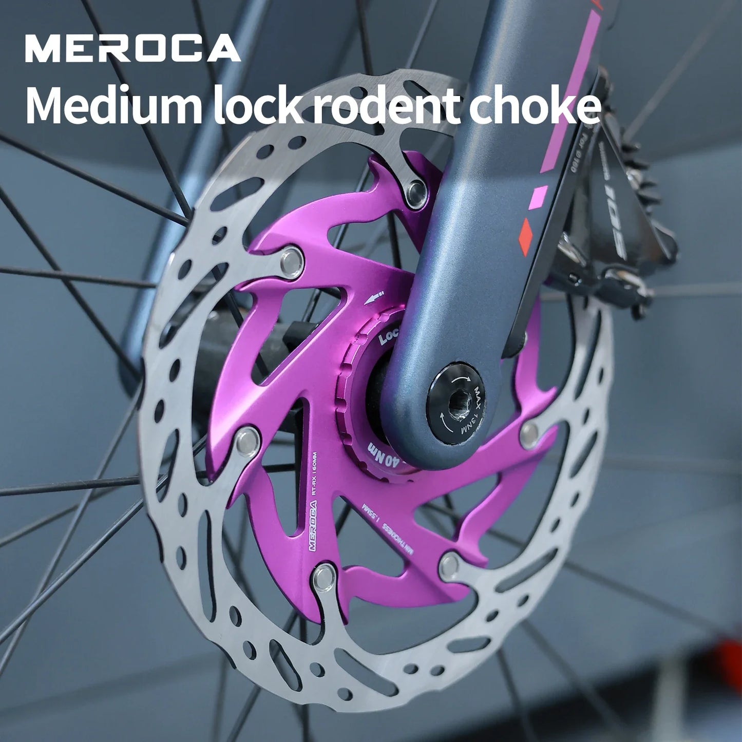 MEROCA Mountain Road Bicycle Center Lock Disc Brake Rotor 140/160mm Middle Lock Bike Disc Pads Heat Dissipation Cycling Rotors