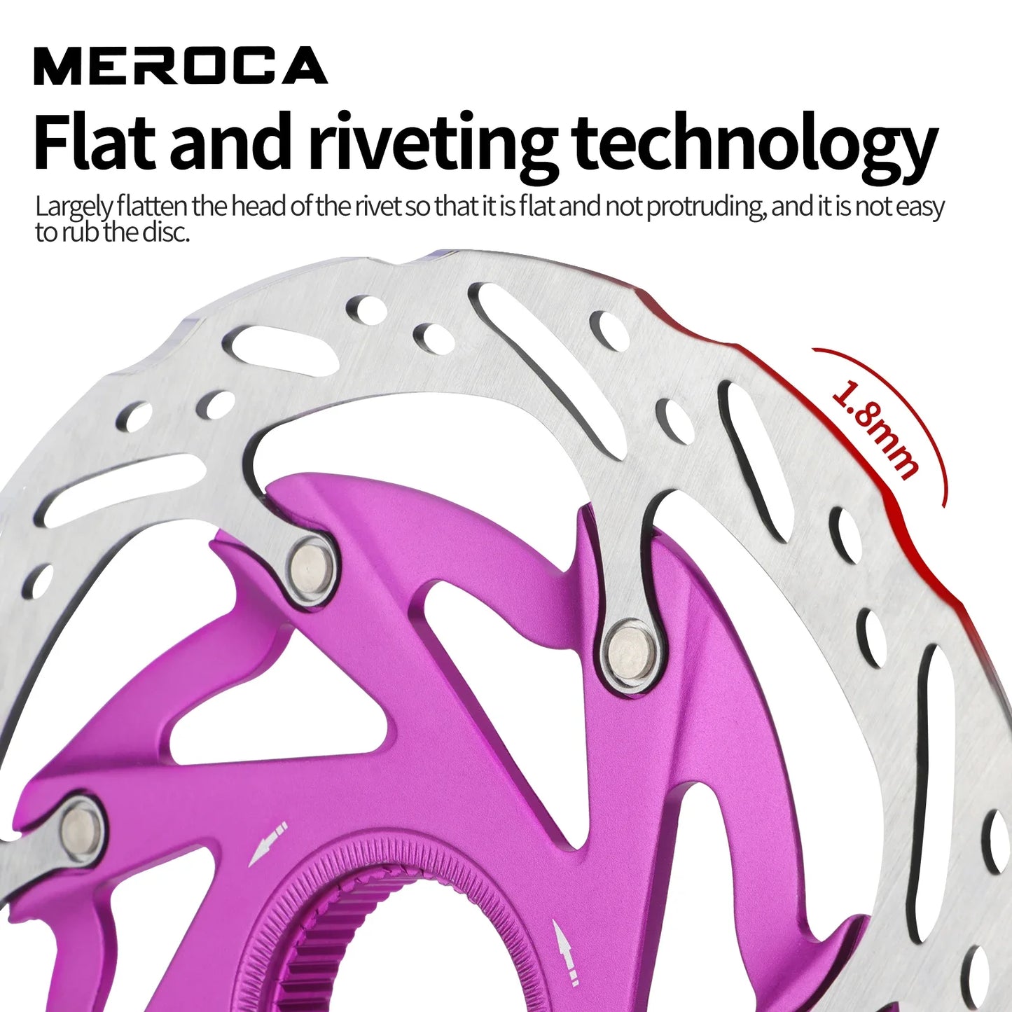 MEROCA Mountain Road Bicycle Center Lock Disc Brake Rotor 140/160mm Middle Lock Bike Disc Pads Heat Dissipation Cycling Rotors