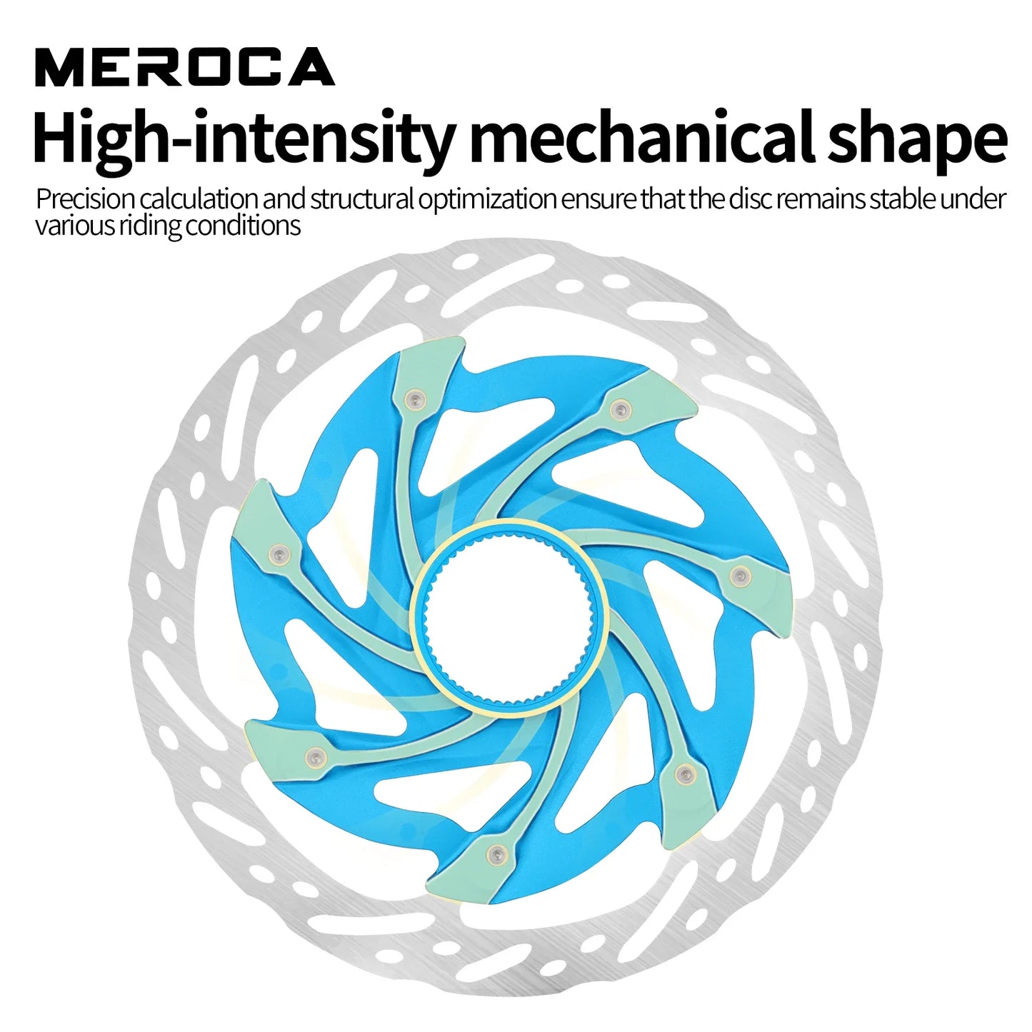 MEROCA Mountain Road Bicycle Center Lock Disc Brake Rotor 140/160mm Middle Lock Bike Disc Pads Heat Dissipation Cycling Rotors