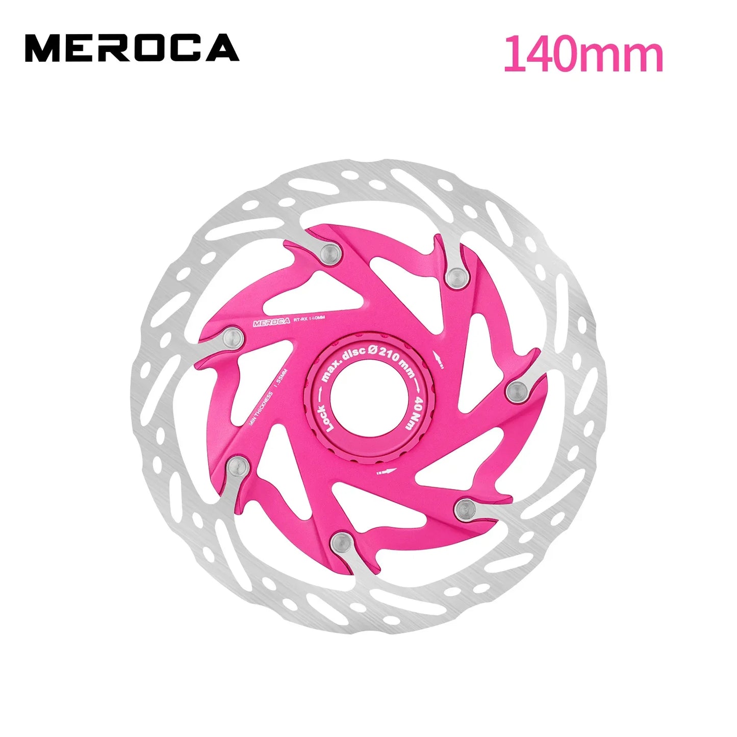 MEROCA Mountain Road Bicycle Center Lock Disc Brake Rotor 140/160mm Middle Lock Bike Disc Pads Heat Dissipation Cycling Rotors