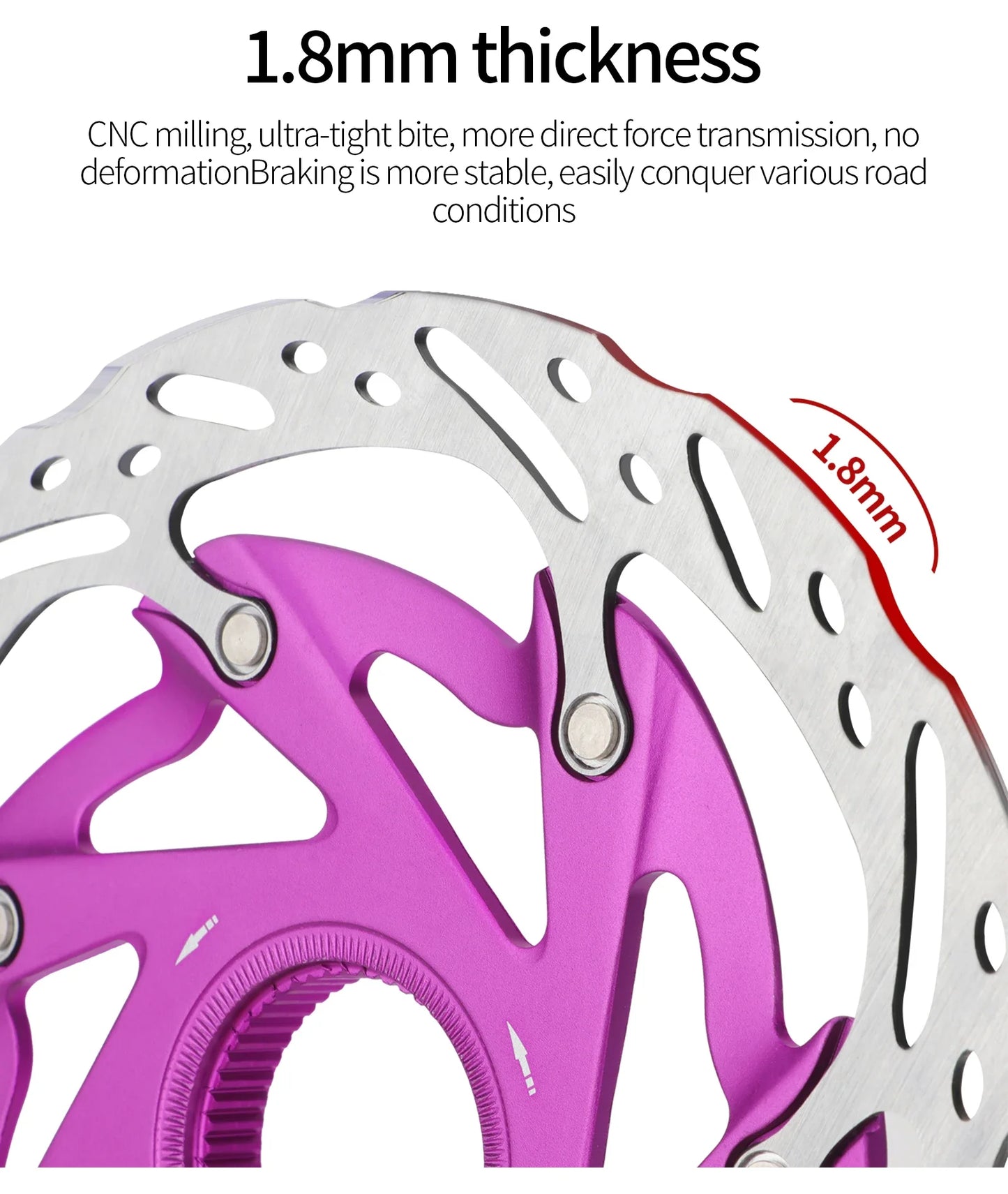 MEROCA Mountain Road Bicycle Center Lock Disc Brake Rotor 140/160mm Middle Lock Bike Disc Pads Heat Dissipation Cycling Rotors