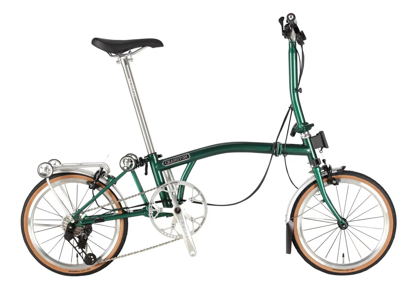 CRANSTON 16 Inch 7 Speed TRI-Folding Bicycle Y bar S bar Molybdenum Steel Frame Foldable Bike CR7 Light Weight Folding Bike