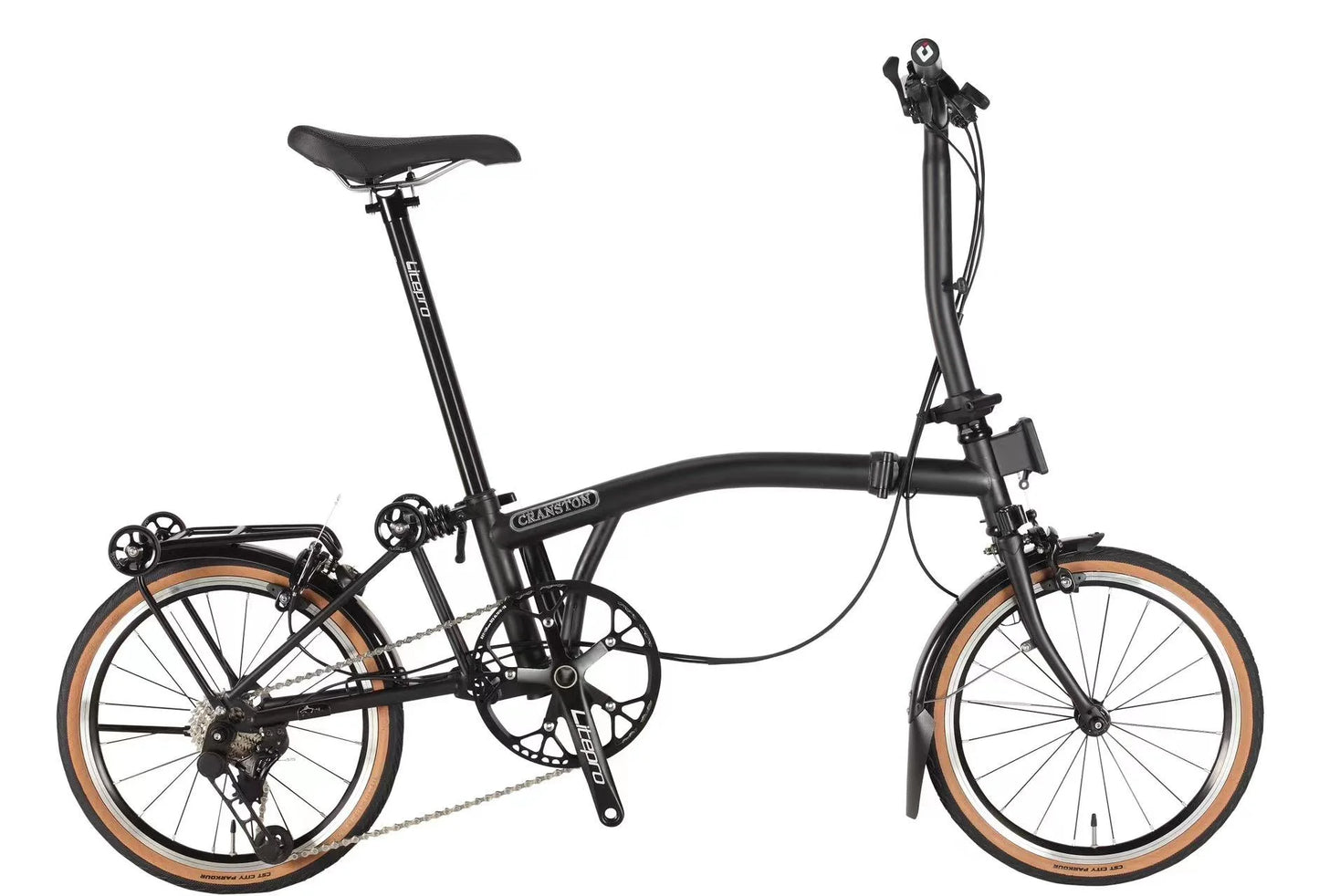 CRANSTON 16 Inch 7 Speed TRI-Folding Bicycle Y bar S bar Molybdenum Steel Frame Foldable Bike CR7 Light Weight Folding Bike
