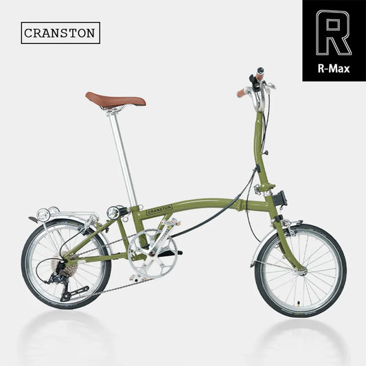 CRANSTON  R9 Max Matcha Green Triple Fold 53T Crankset 16 Inch Wheel 9-speed Foldable Bicycle Cr-Mo Frame Mini Folding Bike