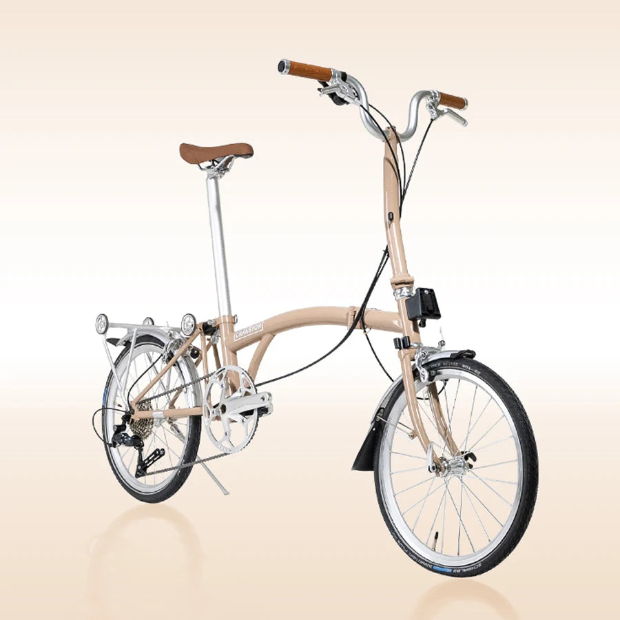 CRANSTON 16Inch 9 Speed Tri Fold Frame Folding Bicycle M handle Chrome Molybdenum Steel Bike Vehicle