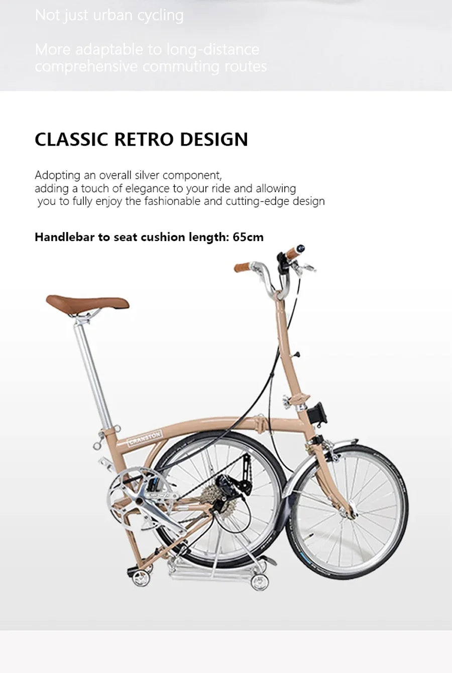 CRANSTON 16Inch 9 Speed Tri Fold Frame Folding Bicycle M handle Chrome Molybdenum Steel Bike Vehicle