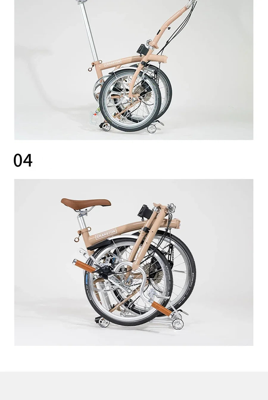 CRANSTON 16Inch 9 Speed Tri Fold Frame Folding Bicycle M handle Chrome Molybdenum Steel Bike Vehicle