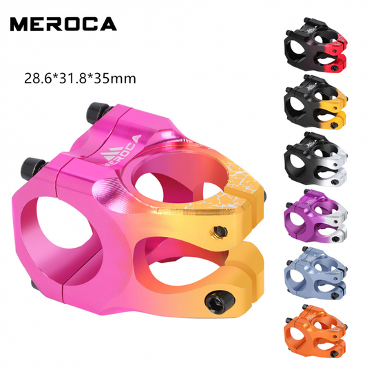 MEROCA Mountain Bicycle Handlebar Stem 28.6x31.8x35mm High-Strength Ultra-Light Aluminum Alloy CNC Road Bicycle Stem