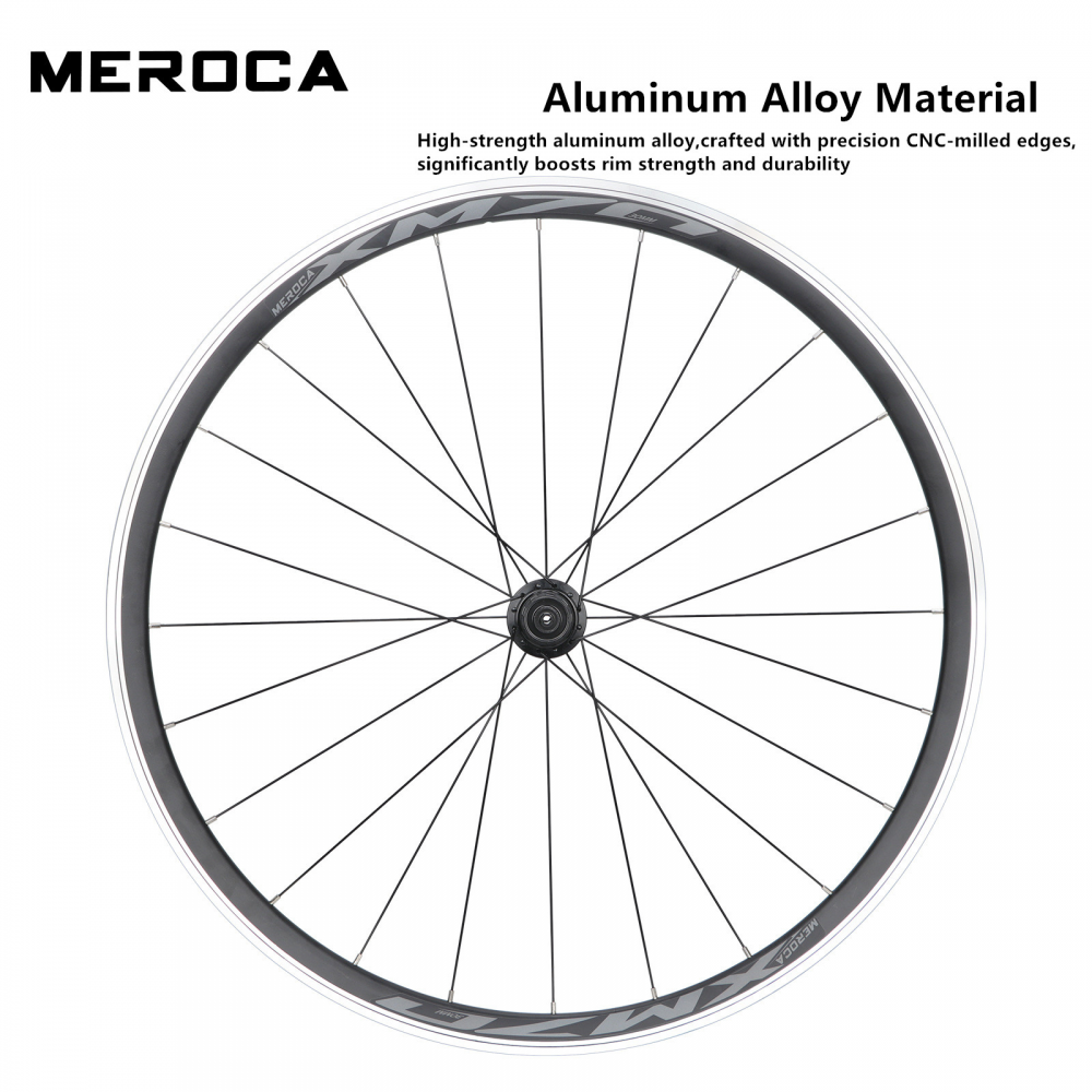MEROCA Road Bike Wheelset 700C Ultra-light Aluminum Alloy Quick Release Lever Rim Brake Front Rear Wheel 700x23-28C Tyre