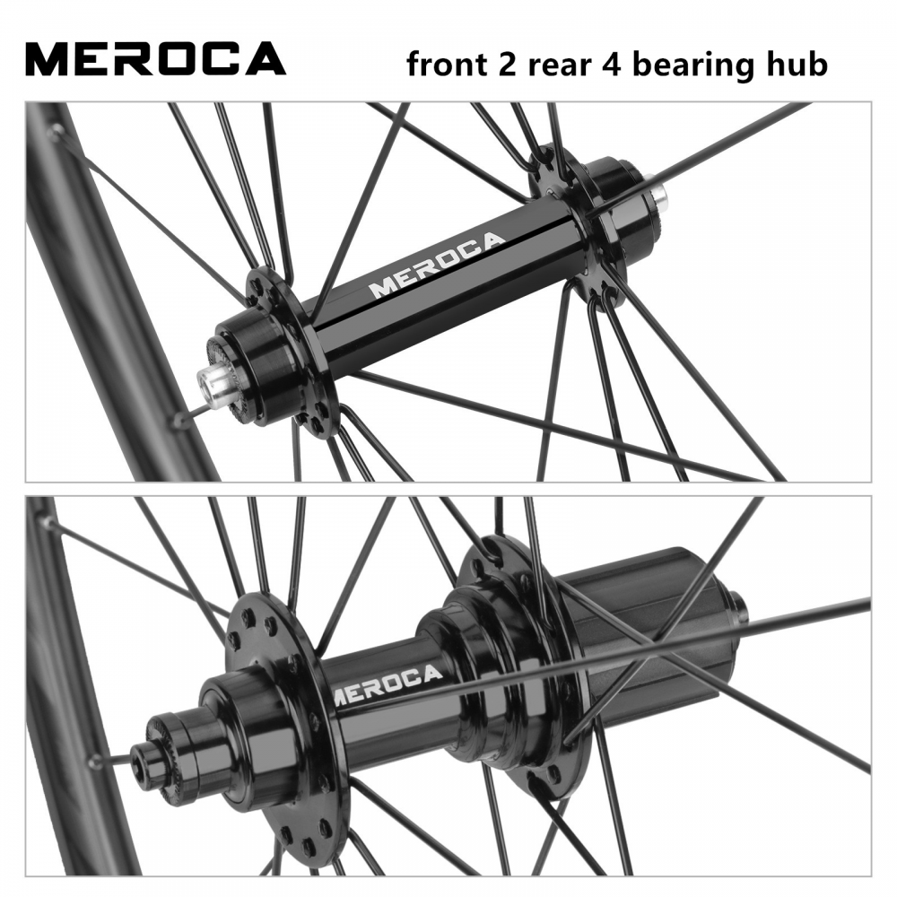 MEROCA Road Bike Wheelset 700C Ultra-light Aluminum Alloy Quick Release Lever Rim Brake Front Rear Wheel 700x23-28C Tyre