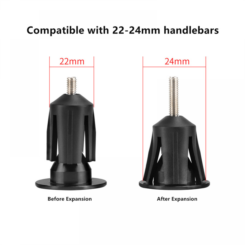 Meroca Mountain Bike Expansion Lock Plug Aluminum Alloy Road Bicycle Handlebar End Cover