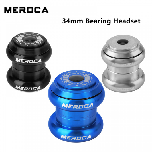 Meroca Mountain Bike Straight Front Fork Headset External 34-34mm Double Sealed Bearing Headset