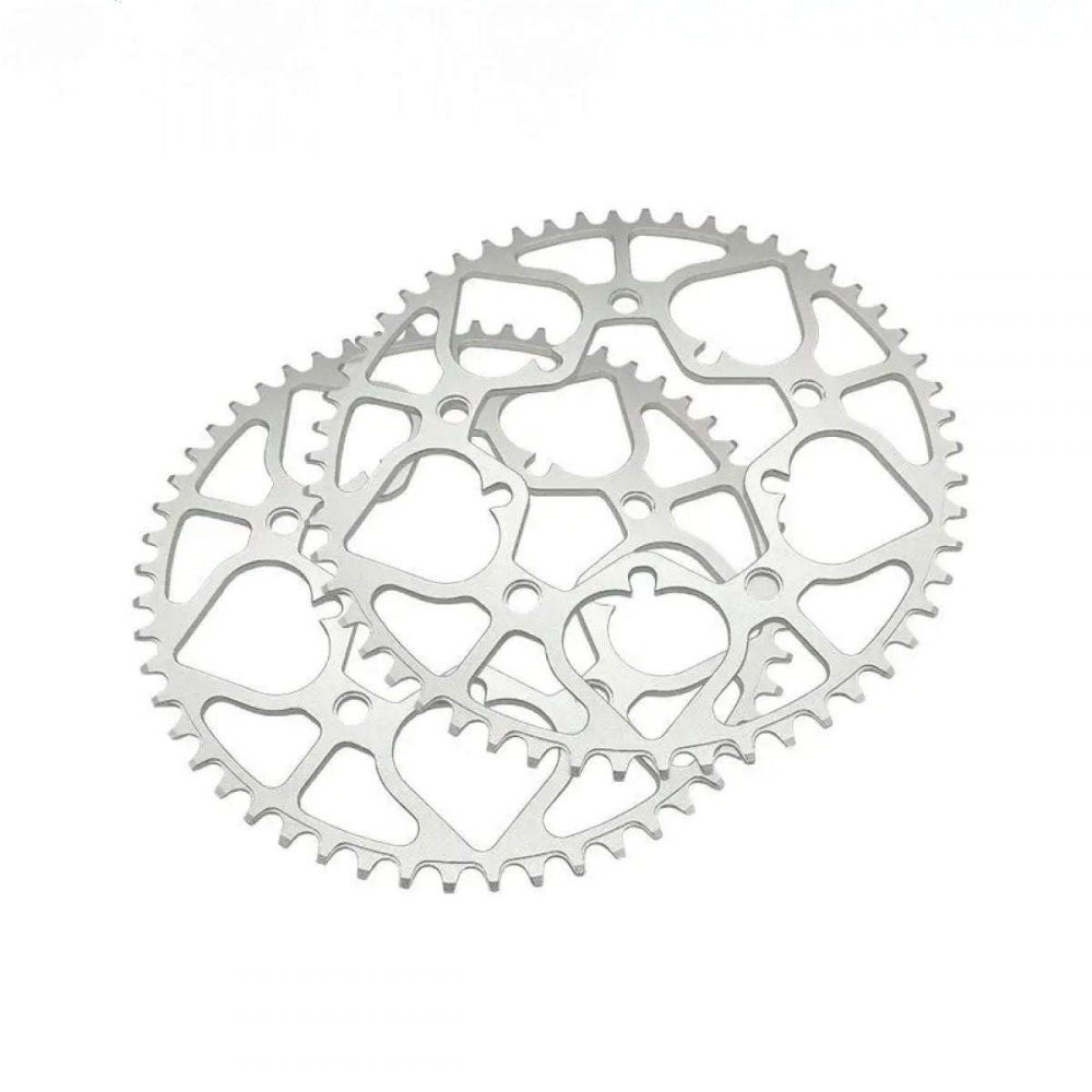 MEROCA 52 54T Spade Chainring For Brompton Bicycle Aluminum Alloy BCD130MM Silver Sprocket Folding Bike Chainwheel