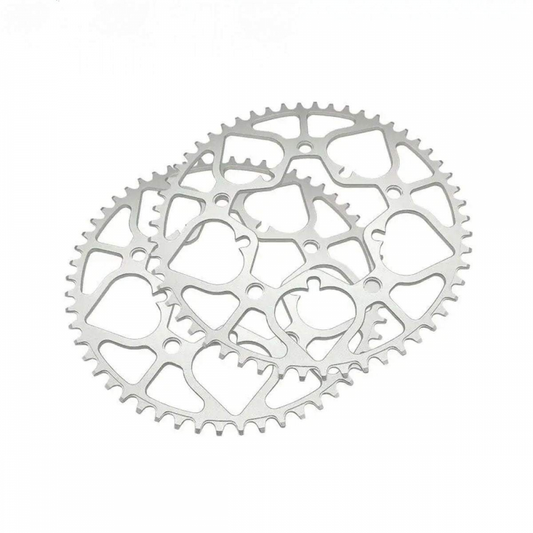 MEROCA 52 54T Spade Chainring For Brompton Bicycle Aluminum Alloy BCD130MM Silver Sprocket Folding Bike Chainwheel