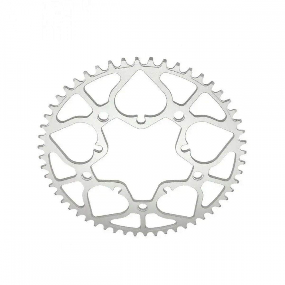 MEROCA 52 54T Spade Chainring For Brompton Bicycle Aluminum Alloy BCD130MM Silver Sprocket Folding Bike Chainwheel