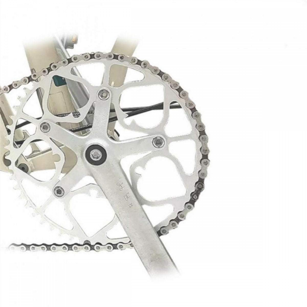 MEROCA 52 54T Spade Chainring For Brompton Bicycle Aluminum Alloy BCD130MM Silver Sprocket Folding Bike Chainwheel