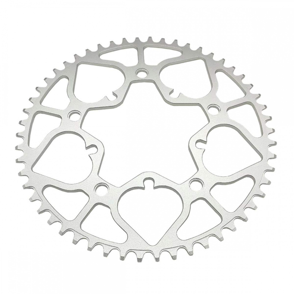 MEROCA 52 54T Spade Chainring For Brompton Bicycle Aluminum Alloy BCD130MM Silver Sprocket Folding Bike Chainwheel