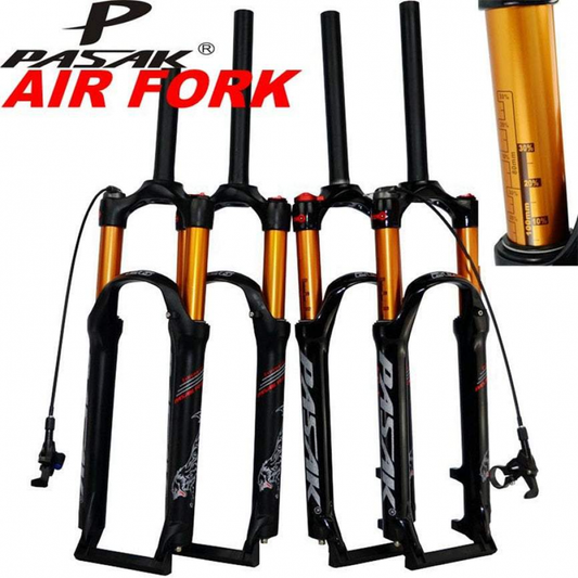 MEROCA MTB Mountain Bike Air Fork 26" 27.5" 29inch ER 1-1/8" Suspension Forks Gas Resilience Oil Damping Line Lock Disc Brake