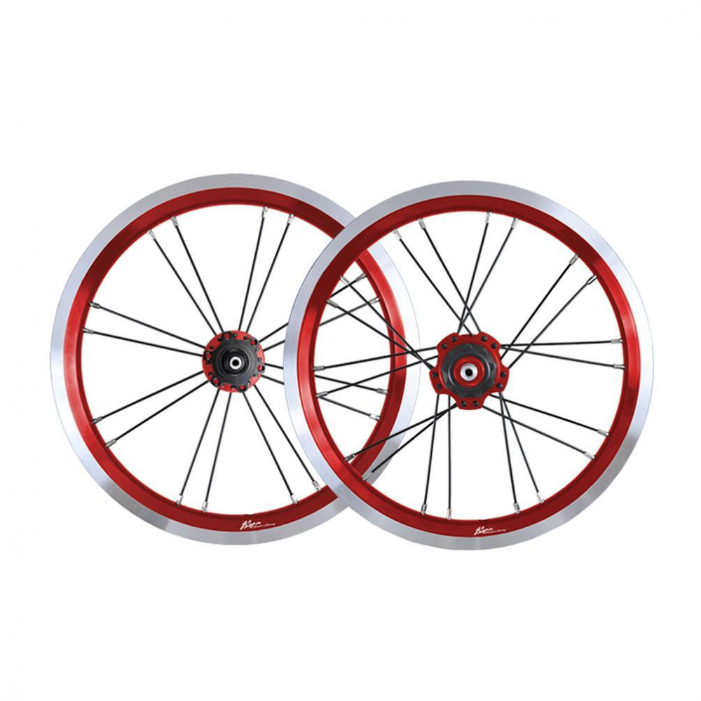 MEROCA 14 Inch Single Speed Wheels Folding Bike 74-85mm 20mm V/Disc Brake Wheel
