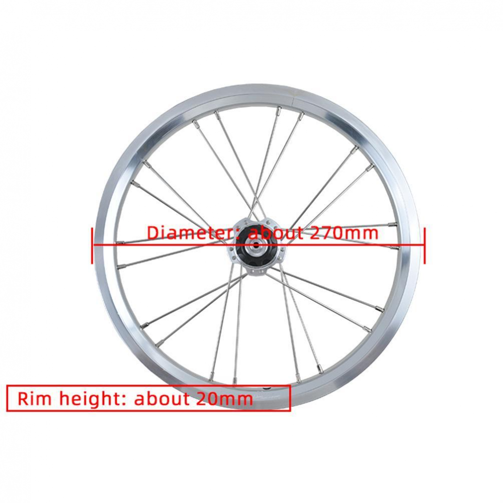 MEROCA 14 Inch Single Speed Wheels Folding Bike 74-85mm 20mm V/Disc Brake Wheel