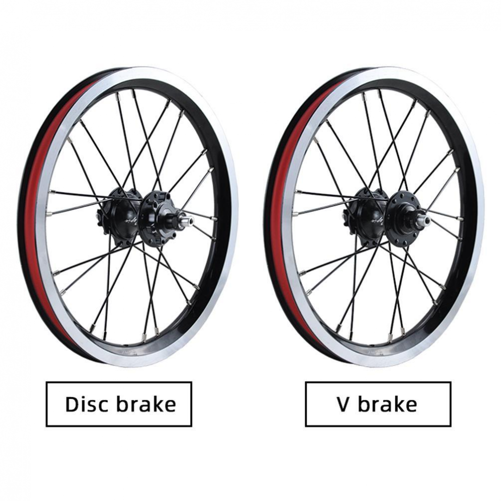 MEROCA 14 Inch Single Speed Wheels Folding Bike 74-85mm 20mm V/Disc Brake Wheel