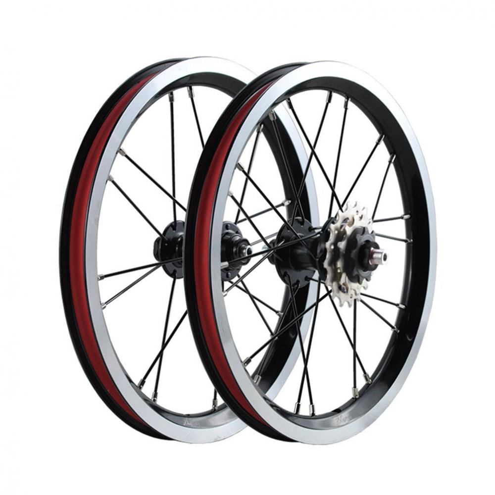 MEROCA 14 Inch External 3 Speed Wheel Folding Bike V/Disc Brake  Wheels Rims 74-85MM