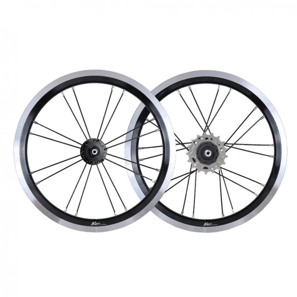 MEROCA 14 Inch External 3 Speed Wheel Folding Bike V/Disc Brake  Wheels Rims 74-85MM