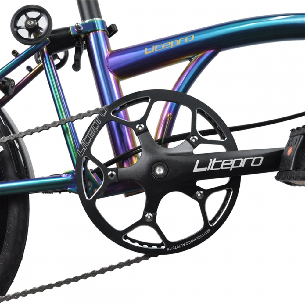 MEROCA 20Inch External 9 Speed Tri-fold Folding Bicycle Straight M Handlebar Steel Frame
